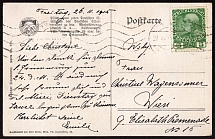 1915 (27 Nov) 'For God, the Emperor and the Fatherland', World War I Military Propaganda, Postcard to Vienna (Austria) franked with 5h
