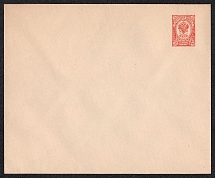 1909 3k Postal Stationery Stamped Envelope, Mint, Russian Empire, Russia (SC МК #52А, 144 x 120 mm, 20th Issue, CV $75)