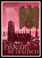 1939 'Danzig is German', Propaganda Postcard, Third Reich Nazi Germany
