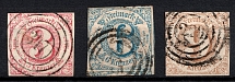 1862 Thurn und Taxis, German States, Germany (Mi. 32 - 34, Canceled, CV $80)