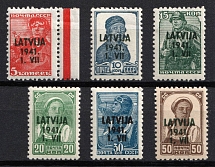 1941 Latvia, German Occupation, Germany (Mi. 1 - 6, Full Set, CV $100, MNH)