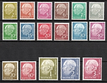1954-61 Federal Republic, Germany (Mi. 177 x - 188 x, 191 x, 192 x, 194 x - 196 x, CV $90, MNH)