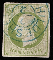1861 10g Hannover, German States, Germany (Mi 18, Canceled, CV $2,000)