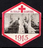 1915 For the Benefit of the Infirmary, Russia, Cinderella, Non-Postal