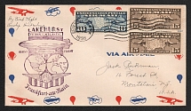 1936 (11 May) United States, Hindenburg airship airmail cover from New York to Montclair, 1st flight to North America 'Lakehurst - Frankfurt' (Sieger 409 C, CV $50)