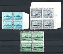 1946 Belgium Blocks of Four(Full Set, MNH)