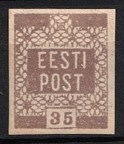 1919 35p Estonia (Brown Grey, CV $30)