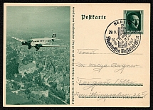1937 Mi P 264/08 postally used 29 September 1937, but with a Berlin, Station “m” cancellation.