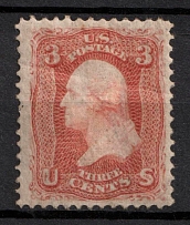1868 3c Washington, United States, USA (Scott 94, Red, CV $150)