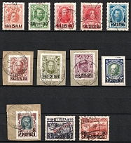 1913 Romanovs, Offices in Levant, Russia (Russika 89 - 98, 101 - 102, Used, CV $145)