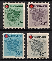 1949 Wurttemberg, French Zone of Occupation, Germany (Mi. 40 A - 43 A, Full Set, CV $210)