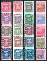 1909 Vienna, Austria, Stock of Cinderellas, Non-Postal Stamps, Labels, Advertising, Charity, Propaganda, Strips (MNH)