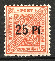 1916 Wurttemberg, Germany (Mi. 240 Y,  CV $60)