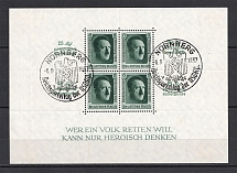 1937 Third Reich, Germany (Block, Sheet №11, CV $80, Canceled)