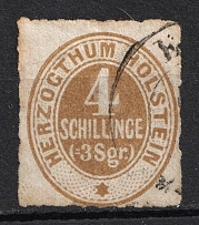 1865 4s Schlezwig, German States, Germany (Mi. 25, Canceled, CV $130)