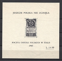 1946 Polish Corps in Italy (Souvenir Sheet, MNH)