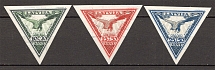1932 Latvia Airmail (Imperf, CV $80, Full Set)
