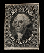 1851-57 12c United States (Sc 17, Canceled, CV $250)