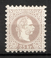 1867 Austria 25 Kr (Type 1, CV $70)