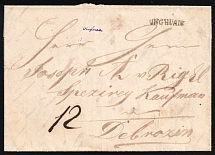 1842 (3 Oct) Austrian Empire, Pre-adhesive Cover from Uzhhorod (now Ukraine) to Debrecen (Signed)