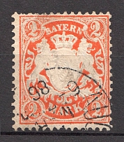 1876-79 Bavaria Germany 2 M (CV $15, Canceled)