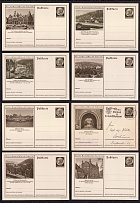 1934-35 Hindenburg, Third Reich, Germany, 8 Postal Cards