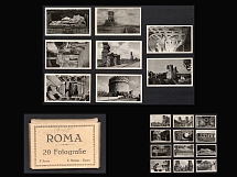 1945 Roma, 20 Fotografie 1a Serie E. Richter - Roma (Rome, 20 Photos 1a Series) Italy, Stock of Cinderellas, Non-Postal Stamps, Labels, Advertising, Charity, Propaganda (#369)