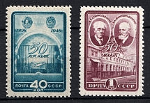 1948 50th Anniversary of the Moscow Art Theater, Soviet Union USSR (Full Set, MNH)