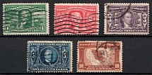 1904 United States (Mi. 154 - 158, Full Set, Canceled, CV $130)