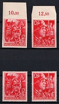 1945 Third Reich, Last Issue, Germany (Mi. 909 - 910, Perf+Imperf, Full Sets, CV $240, MNH)