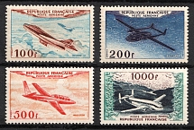 1954 France, Airmail (Mi. 987 - 990, Full Set, CV $300)