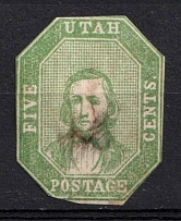 5c Utah Postage, United States, Locals, Mormon Stamp