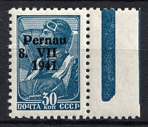 1941 30k Parnu Pernau, German Occupation of Estonia, Germany (Mi. 9 I, CV $40, MNH)