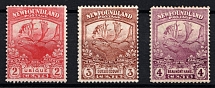 1919 Newfoundland, Canada (SG 131a, 132a, 133a, CV $90)