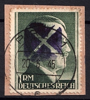 1945 1m Pirna (Saxony), Soviet Russian Zone of Occupation, Germany Local Post (Signed, Canceled, High CV)
