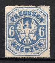 1867 6kr Prussia, German States, Germany (Mi. 25, CV $40)