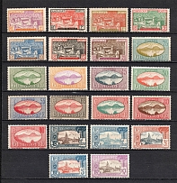 1928-38 Guadeloupe, French Colonies (20c SHIFTED Center, CV $15)