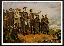 1943 German Official Mail Prealps Postcard The Fuhrer at the Battlefield, Italy Stamp