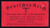 1940-41 Compete Booklet with stamps of Third Reich, Germany, Excellent Condition (Mi. MH 39.4, CV $590)