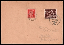 1942 (1 Oct) Jersey, German Occupation, Germany, Postcard (Mi. 739 z, 2 y, CV $410)