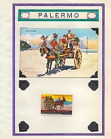 Sicilian Wagon, Palermo, Italy, Stock of Cinderellas, Non-Postal Stamps, Labels, Advertising, Charity, Propaganda, Postcard (#666)
