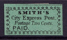2c Smath's City Express Post, United States Locals & Carriers (Old Reprints and Forgeries)