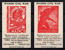 1934-37 Spanish Civil War, California, United States, Military Propaganda