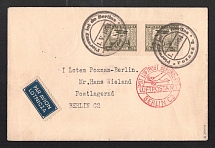 1934 (1 May) Poland Airmail cover from Poznan to Berlin (Germany), 1st Flight to Berlin, with airmail handstamp