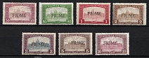 1918-19 Fiume, Italian Regency of Carnaro, Inter-Allied Occupation, Provisional Issue (Mi. 18, 20 - 25, Signed, CV $460)