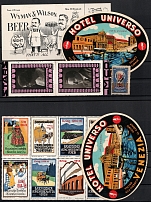 Germany, Europe, United States, Stock of Cinderellas, Non-Postal Stamps, Labels, Advertising, Charity, Propaganda (#199A)