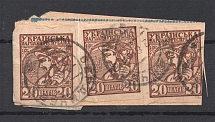 1918 Ukraine Cancellation Berdychiv 20 Шагів