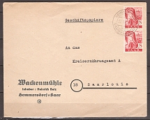 1947 SAAR cover to Saarlouis