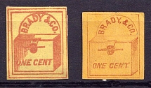1c Brady & Co., United States Locals & Carriers (Old Reprints and Forgeries)