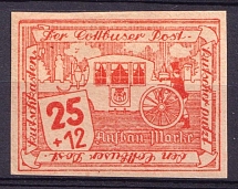 1946 25+12pf Cottbus, Germany Local Post (Mi. 32w, CV $20)